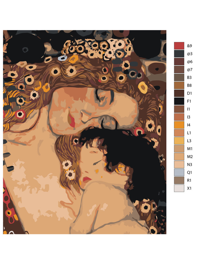 Картина по номерам &amp;quot;Густав Климт - Мать и дитя&amp;quot;