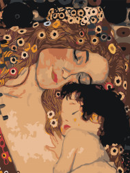 Raqamlar bo'yicha rasm "Gustav Klimt - Ona va bola"
