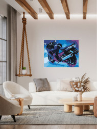 Raqamlar bo&#039;yicha rasm &quot;Mototsikl&quot;