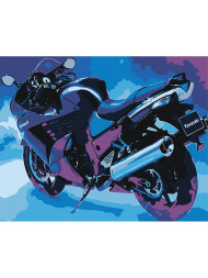 Raqamlar bo&#039;yicha rasm &quot;Mototsikl&quot;