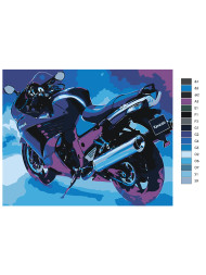 Raqamlar bo&#039;yicha rasm &quot;Mototsikl&quot;