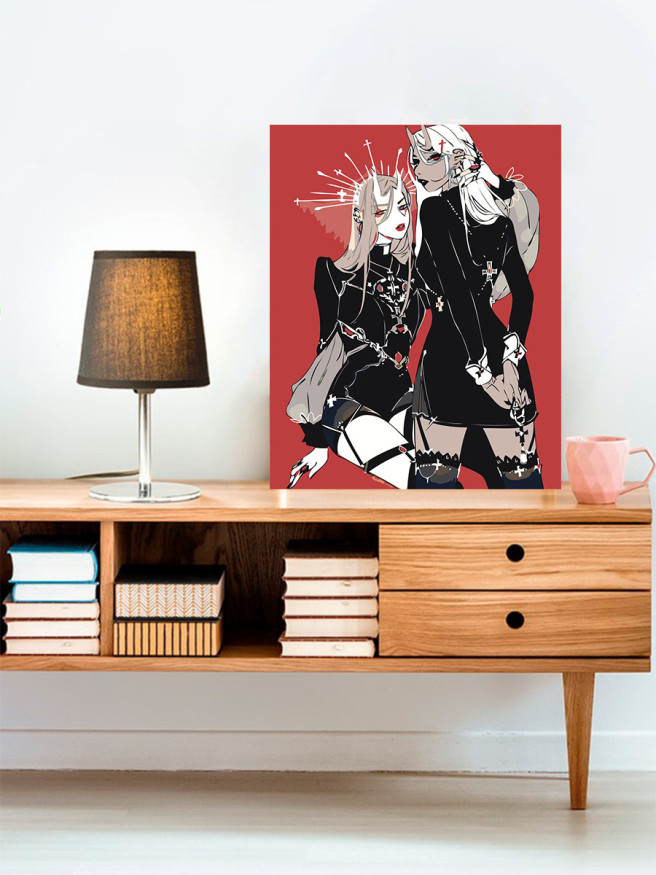 Raqamlar bo&amp;#039;yicha rasm &amp;quot;Ikki opa-singil&amp;quot;