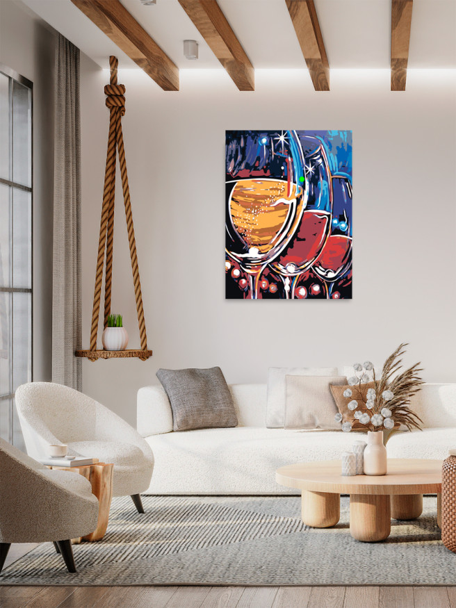 Raqamlar bo&amp;#039;yicha rasm &amp;quot;Vino bokallari&amp;quot;