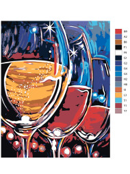 Raqamlar bo&#039;yicha rasm &quot;Vino bokallari&quot;