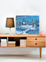 Raqamlar bo'yicha rasm "Qorli tong"