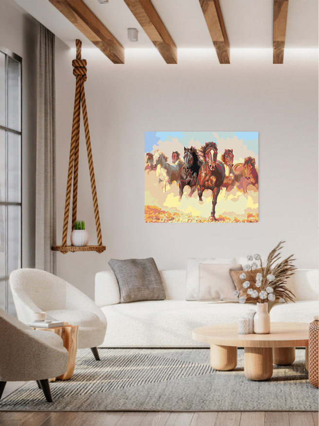 Raqamlar bo&amp;#039;yicha rasm &amp;quot;Otlar podasi&amp;quot;