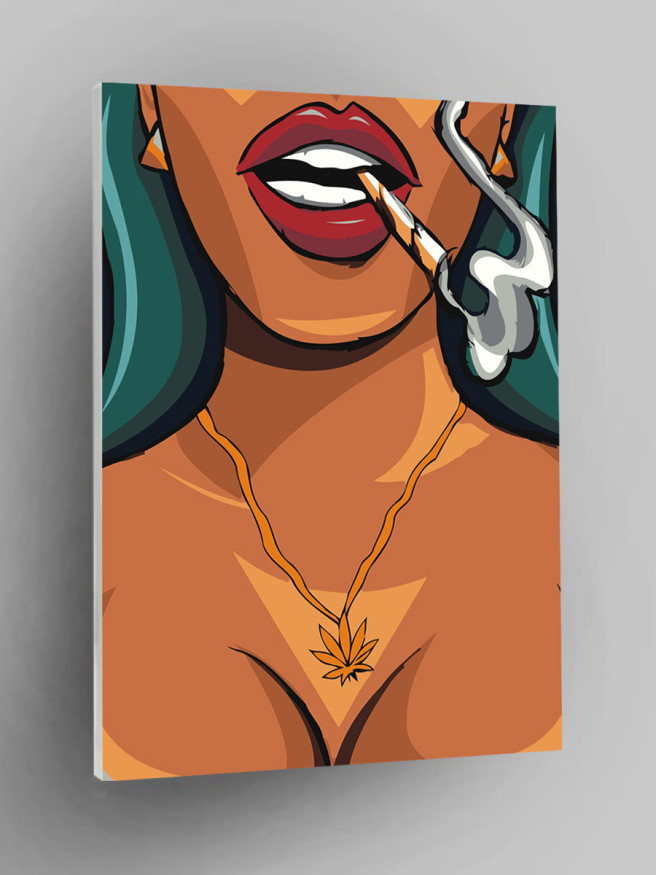 Raqamlar bo&amp;#039;yicha rasm &amp;quot;Sigaret tutgan qiz&amp;quot;