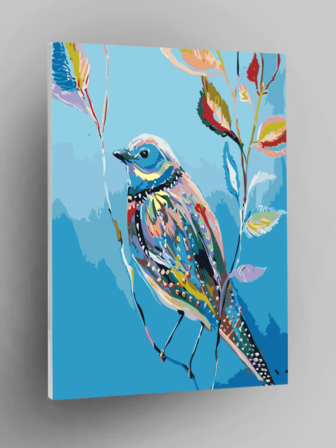 Картина по номерам &amp;quot;Птичка на ветке&amp;quot;