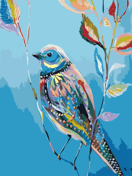 Raqamlar bo&#039;yicha rasm &quot;Filialdagi qush&quot;