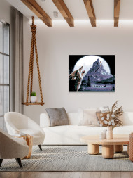 Картина по номерам &amp;quot;Волк воет на луну&amp;quot;