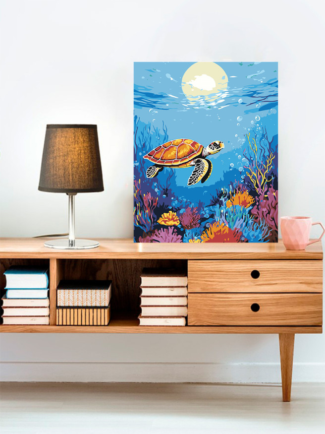 Картина по номерам &amp;quot;Черепаха в море&amp;quot;