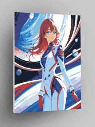 Картина по номерам &amp;quot;Красноволосая девушка&amp;quot;