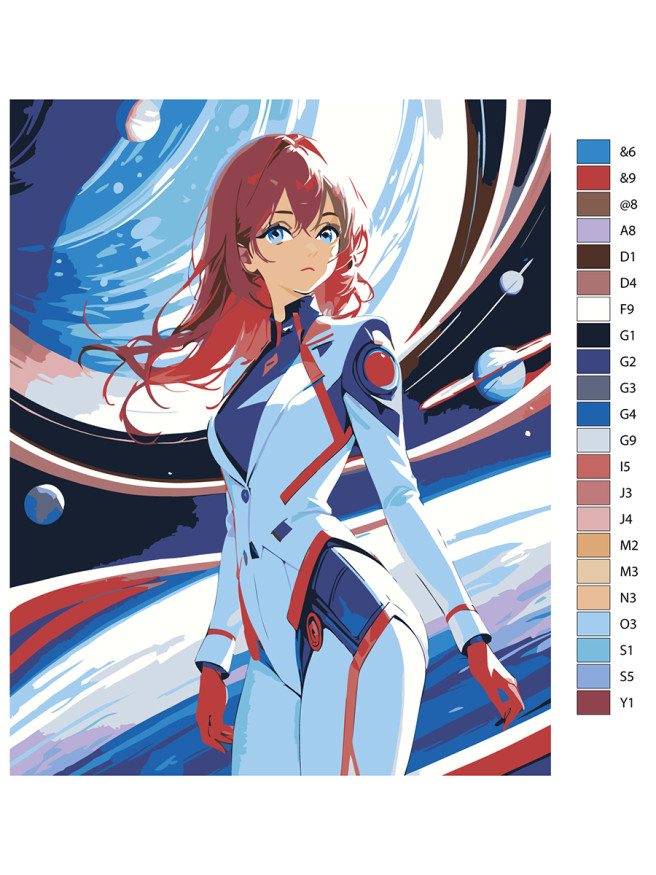 Raqamlar bo&amp;#039;yicha rasm &amp;quot;Qizil sochli qiz&amp;quot;