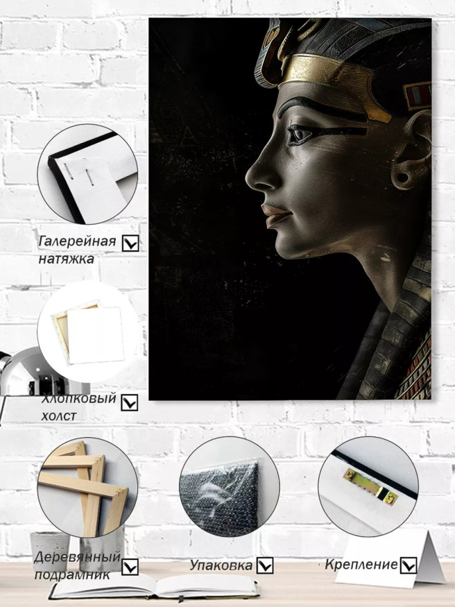 Постер на холсте &amp;quot;Профиль фараона&amp;quot;