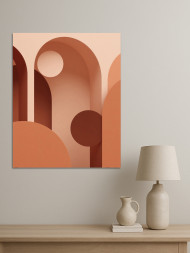 Holstga bosilgan poster "Arkalar va sharlar"
