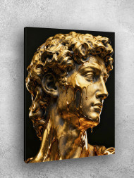 Holstga bosilgan poster "Oltin Dovud metall oqimida"