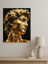 Holstga bosilgan poster "Oltin Dovud metall oqimida"