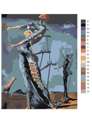 Raqamlar bo&#039;yicha rasm &quot;Salvador Dali - Yonayotgan jiraf&quot;