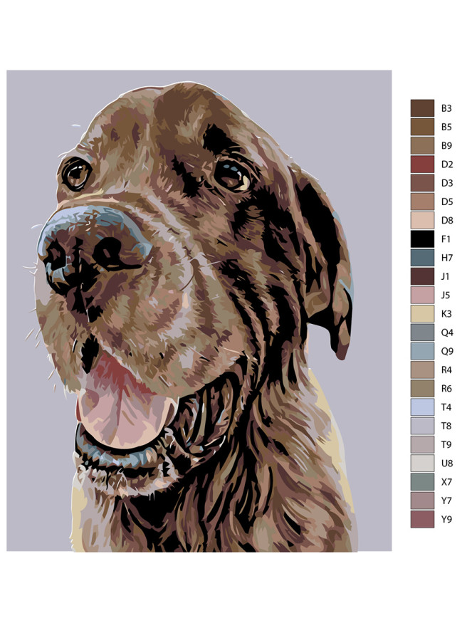 Raqamlar bo&amp;#039;yicha rasm &amp;quot;Yoqimli it&amp;quot;