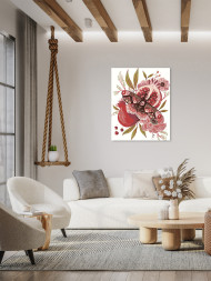 Картина по номерам "Бабочка на гранате"