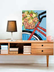 Картина по номерам &amp;quot;Велосипед с корзинкой цветов&amp;quot;