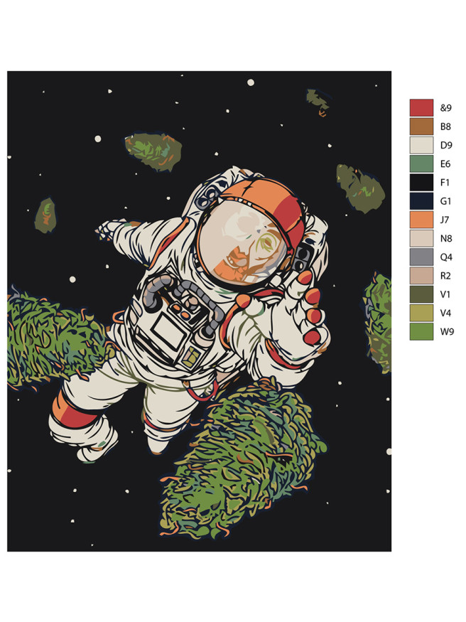 Картина по номерам &amp;quot;Космонавт&amp;quot;