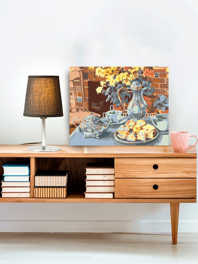 Raqamlar bo&amp;#039;yicha rasm &amp;quot;Choy ichish vaqti&amp;quot;