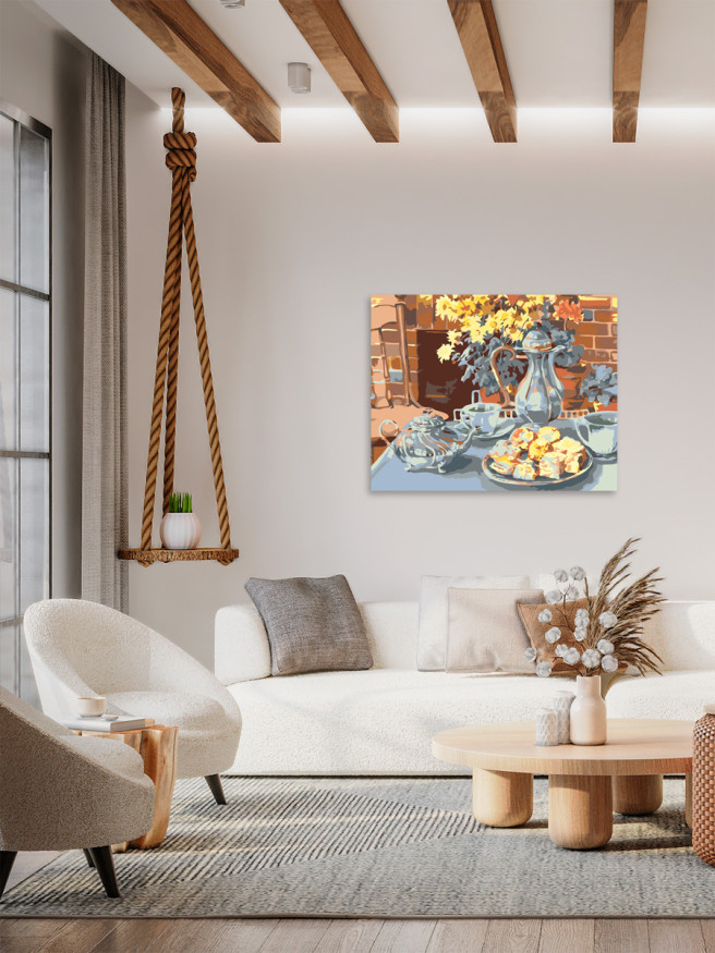 Raqamlar bo&amp;#039;yicha rasm &amp;quot;Choy ichish vaqti&amp;quot;