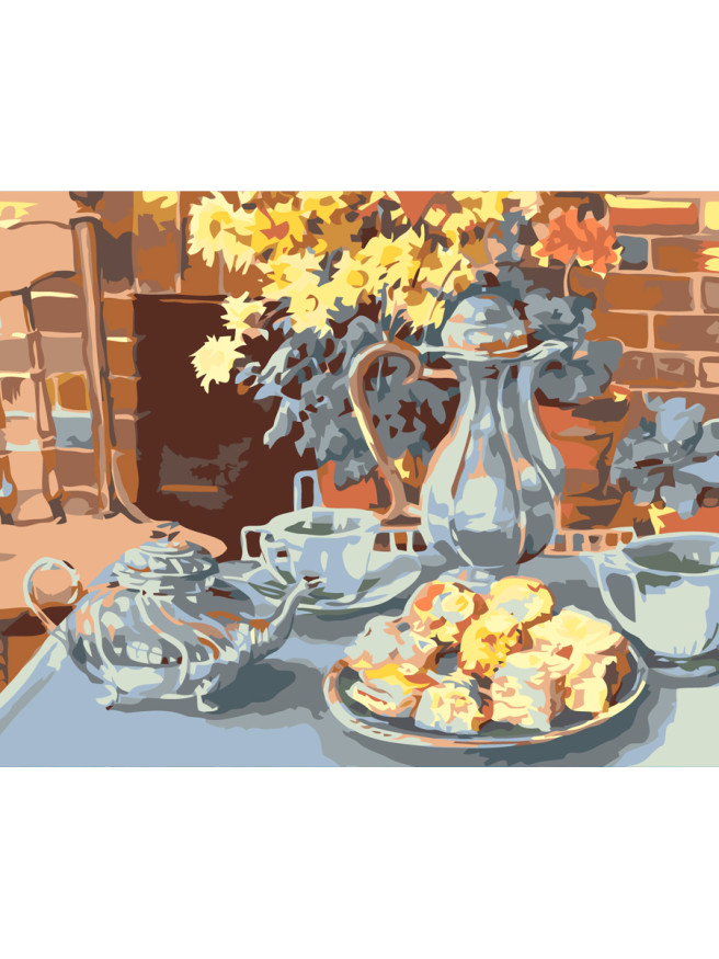 Raqamlar bo&amp;#039;yicha rasm &amp;quot;Choy ichish vaqti&amp;quot;