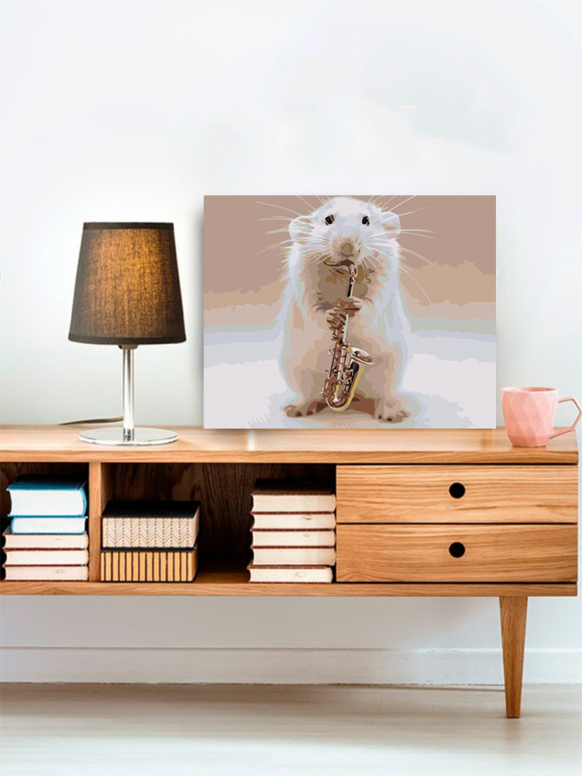 Raqamlar bo&amp;#039;yicha rasm &amp;quot;Saksafon bilan sichqoncha&amp;quot;