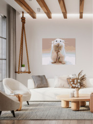 Картина по номерам "Мышка с саксофоном"