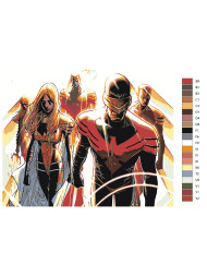 Raqamlar bo&#039;yicha rasm &quot;Marvel super qahramonlari&quot;