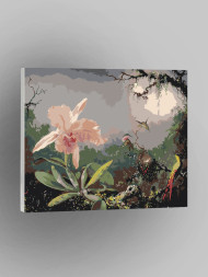 Raqamlar bo&#039;yicha rasm &quot;Qushlar bilan gullar&quot;