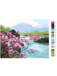 Raqamlar bo&#039;yicha rasm &quot;Bahor vaqti&quot;