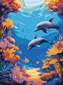Картина по номерам &amp;quot;Пара дельфинов&amp;quot;