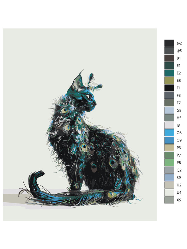 Картина по номерам &amp;quot;Уникальная кошка&amp;quot;