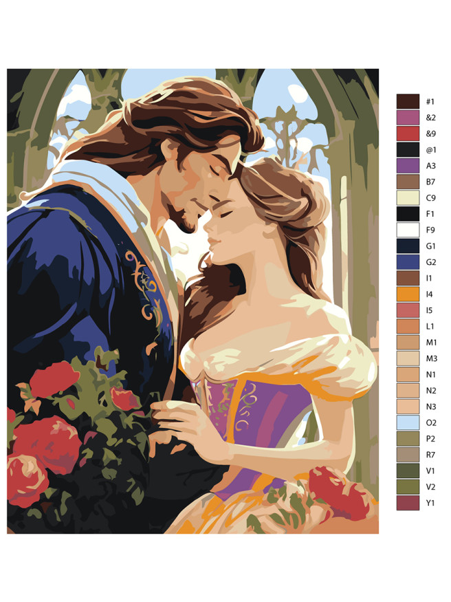 Картина по номерам &amp;quot;Красивая пара&amp;quot;