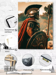 Holstga bosilgan poster &quot;Nayzali yunon jangchisi&quot;