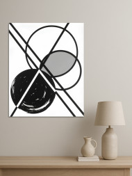 Holstga bosilgan poster "Geometrik muvozanat"