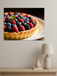 Holstga bosilgan poster &quot;O‘rmon rezavorli tart&quot;