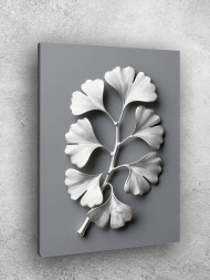 Постер на холсте &amp;quot;Серебряная веерная листва&amp;quot; 