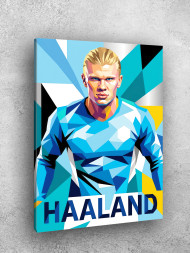 Holstga bosilgan poster "Futbolchi Erling Holand"