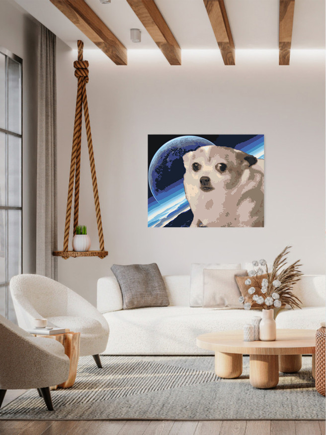 Raqamlar bo&amp;#039;yicha rasm &amp;quot;Kosmosdagi it&amp;quot;