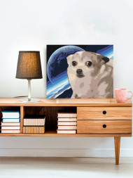 Картина по номерам &amp;quot;Собака в космосе&amp;quot;