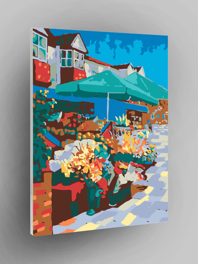 Картина по номерам &amp;quot;Цветочный продавец&amp;quot;