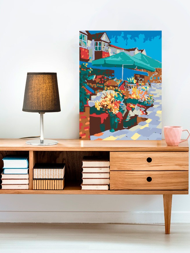 Картина по номерам &amp;quot;Цветочный продавец&amp;quot;