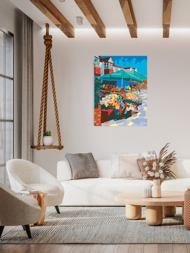 Картина по номерам &amp;quot;Цветочный продавец&amp;quot;