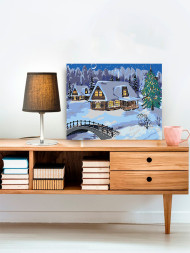 Картина по номерам &amp;quot;Дом под снегом&amp;quot;