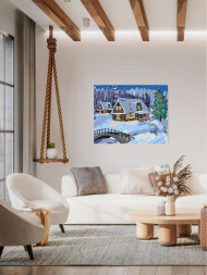 Картина по номерам &amp;quot;Дом под снегом&amp;quot;