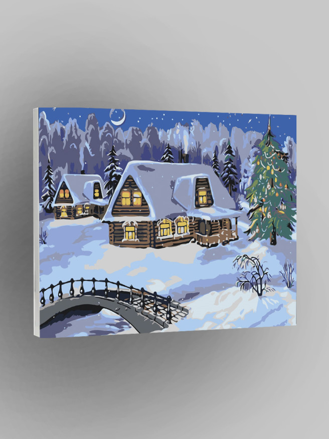 Raqamlar bo&amp;#039;yicha rasm &amp;quot;Qor ostidagi uy&amp;quot;